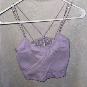 Lavender Spaghetti Strap Crop Top